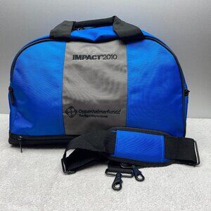 NWOT Charles Schwab/Oppenheimer Funds Gym Bag, Zippered Pockets, Shoulder Strap